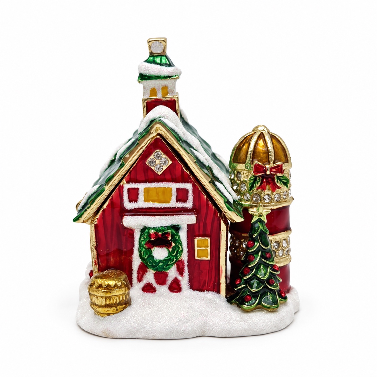 Christmas Village House Trinket Box