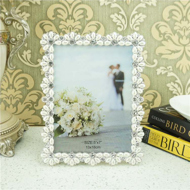Daisy Pearl and Crystal Wedding Photo Frame - view 2