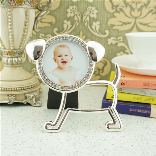 Silver Puppy Dog Baby Photo Frame