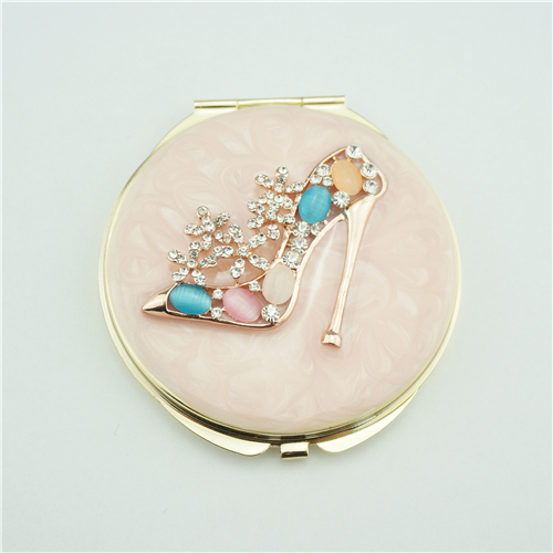 Turquoise High Heel Jeweled Compact Mirror - view 2