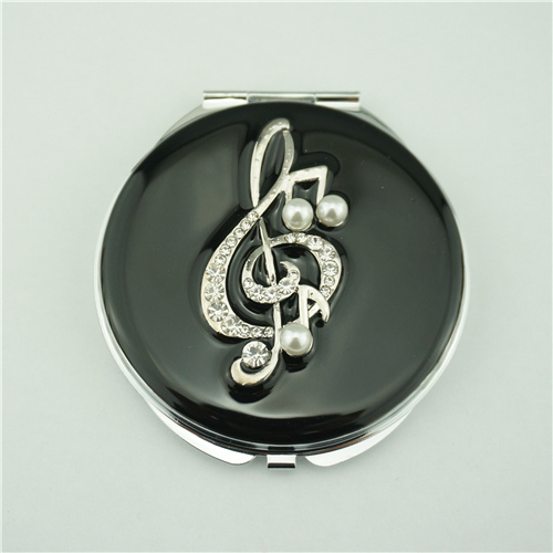 Treble Clef Jeweled Compact Mirror - view 3