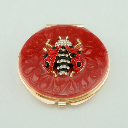 Crystal Ladybug Jeweled Compact Mirror - view 2