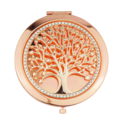 Crystal Tree of Life Jeweled Compact Mirror - view 2