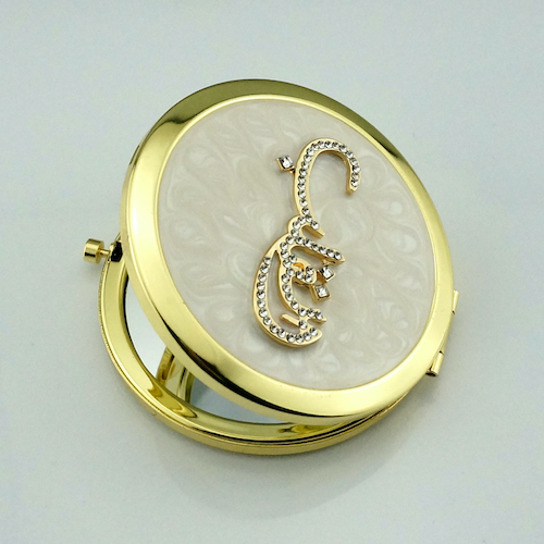 Custom Arabic Calligraphy Crystal Compact Mirror - view 3