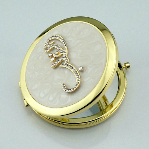 Custom Arabic Calligraphy Crystal Compact Mirror - view 4