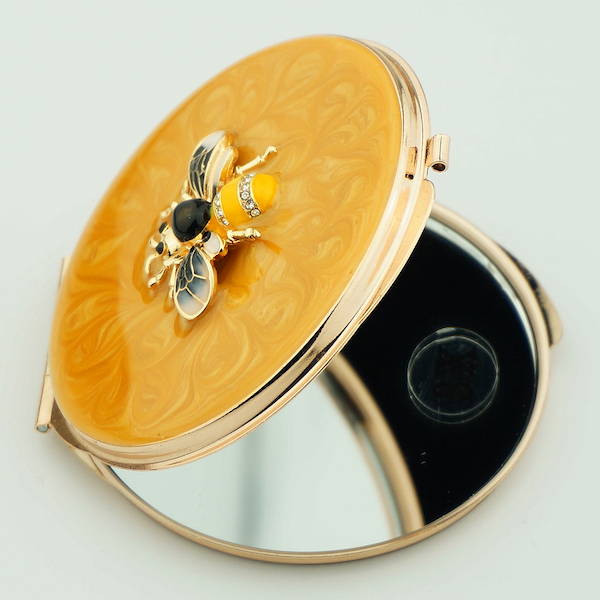 Honey Bee Enamel Compact Mirror - view 2