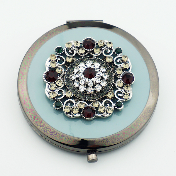 Vintage Baroque Scroll Compact Mirror - view 2