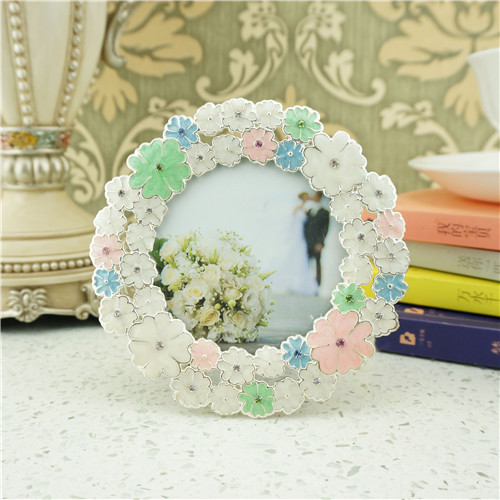 Pastel Enamel Flower Heart Photo Frame - view 2