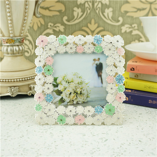 Pastel Enamel Flower Heart Photo Frame - view 3