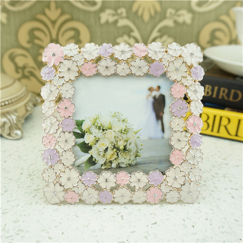 Pastel Enamel Flower Heart Photo Frame - view 4