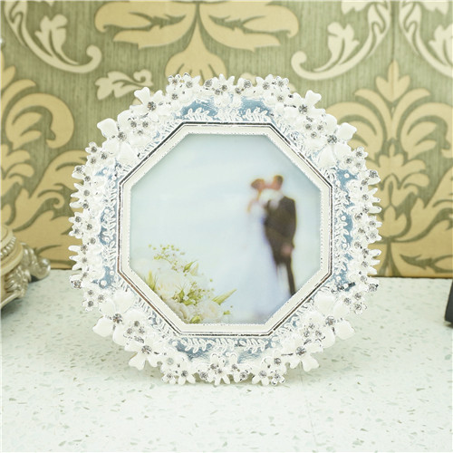 Gold Enamel Orchid Octagonal Photo Frame - view 2