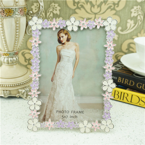 Mint & Pink Enamel Blossom Photo Frame - view 3
