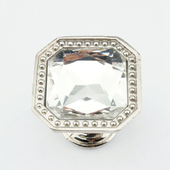 Square Crystal Beaded Cabinet Knob