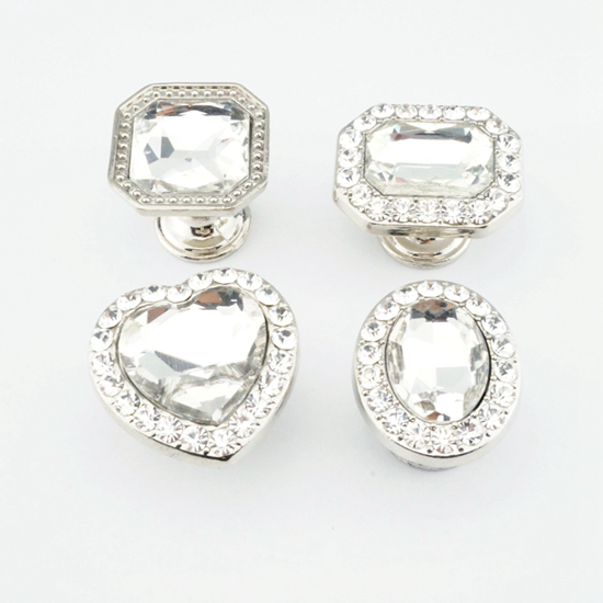 Octagon Crystal Rhinestone Cabinet Knob - view 2