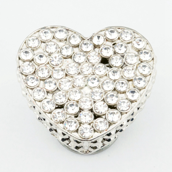 Heart Rhinestone Cabinet Knob