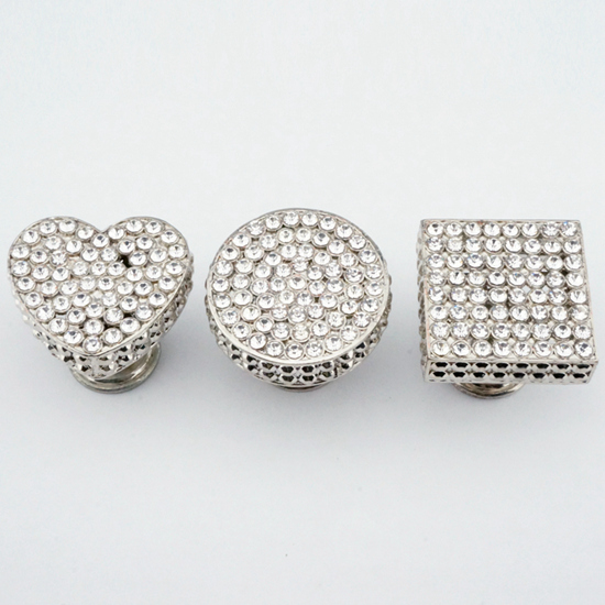 Round Rhinestone Cabinet Knob - view 2