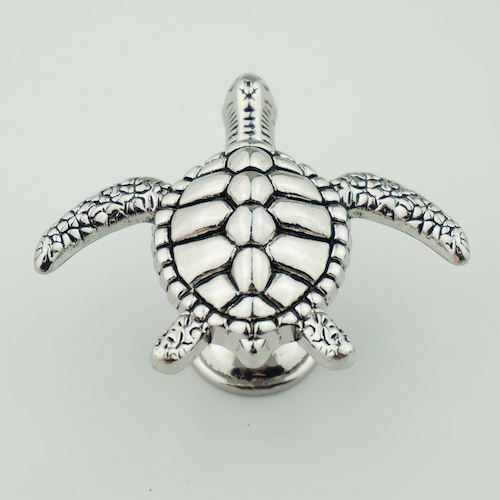 Polished Sea Turtle Cabinet Knob - view 4
