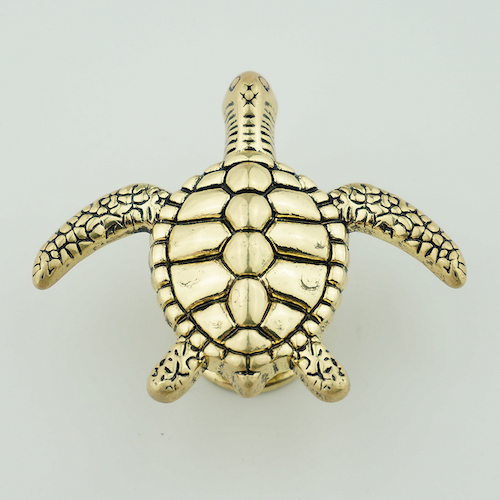 Polished Sea Turtle Cabinet Knob - view 5