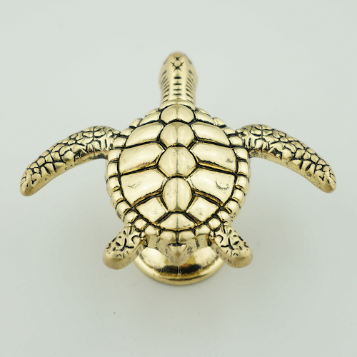 Polished Sea Turtle Cabinet Knob - view 6