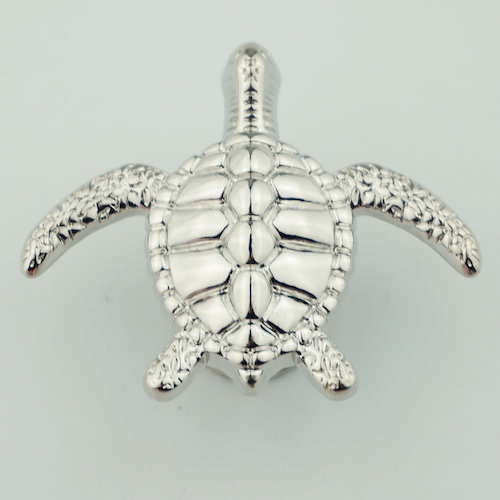 Polished Sea Turtle Cabinet Knob - view 9