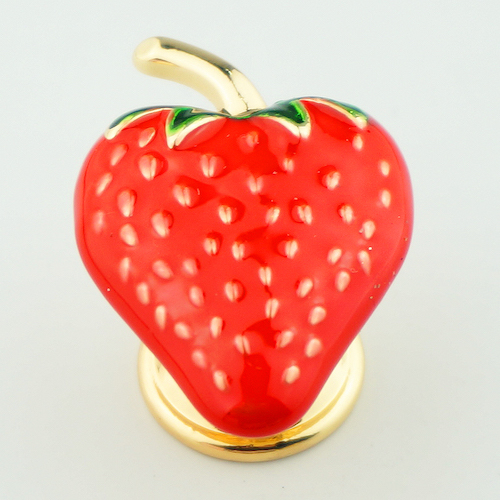 Strawberry Enamel Cabinet Knob