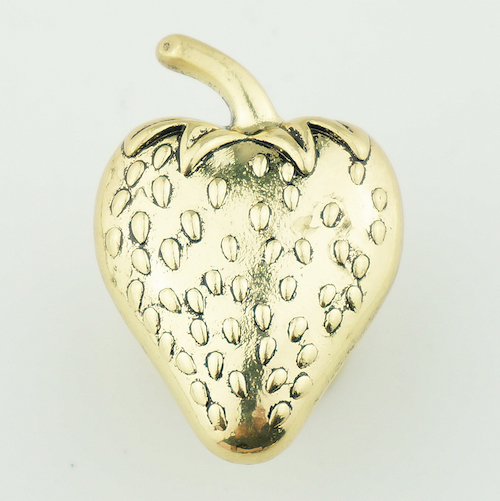 Strawberry Enamel Cabinet Knob - view 3