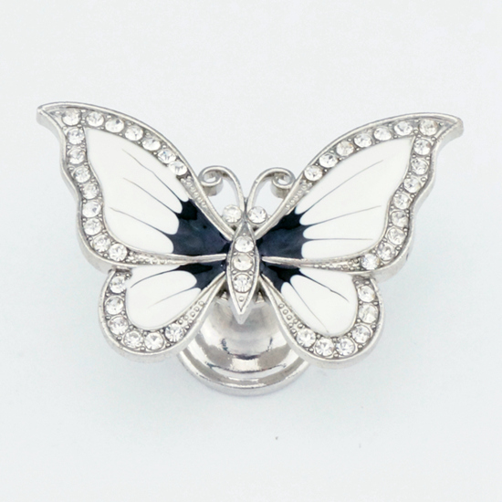 Enamel Butterfly Cabinet Knob - view 2