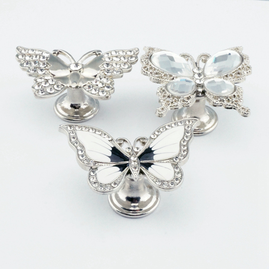 Enamel Butterfly Cabinet Knob - view 5