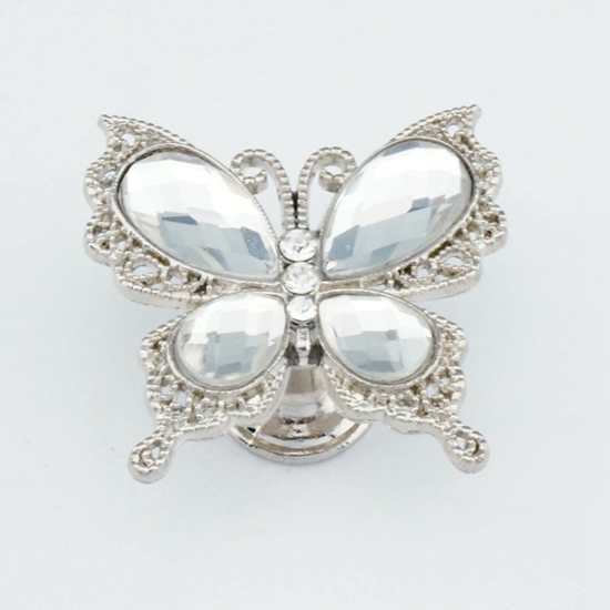 Crystal Butterfly Cabinet Knob - view 1