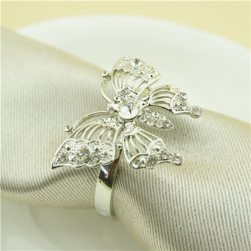 Rhinestone Butterfly Napkin Ring - view 2