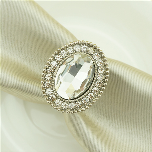 Round Crystal Halo Napkin Ring - view 2