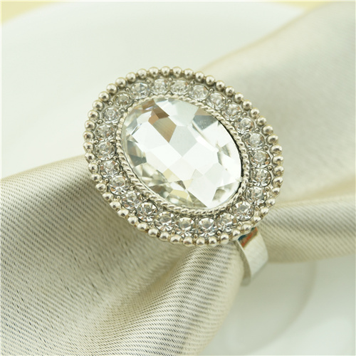 Round Crystal Halo Napkin Ring - view 3