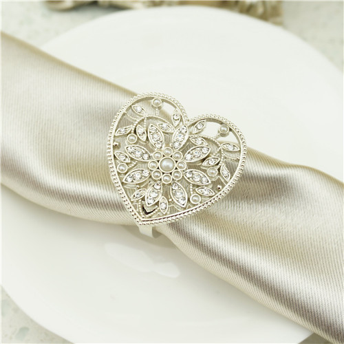 Filigree Heart & Pearl Napkin Ring - view 3