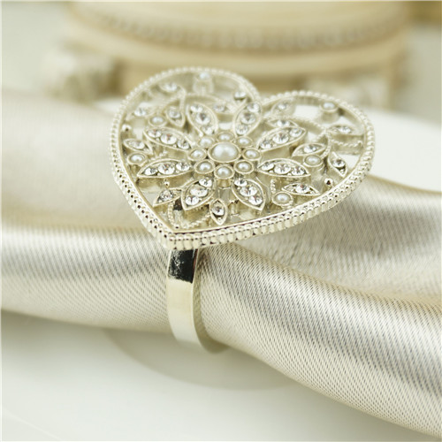 Filigree Heart & Pearl Napkin Ring - view 4