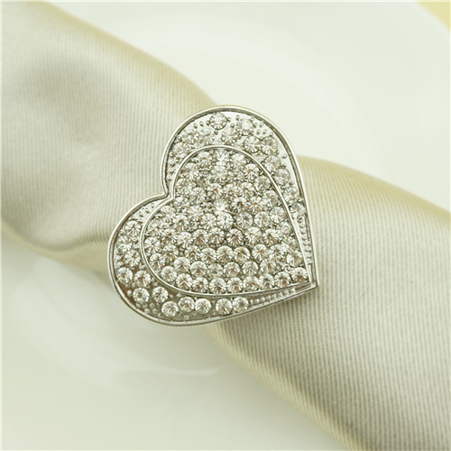 Pavé Heart Napkin Ring - view 2