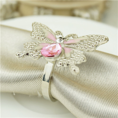 Purple Crystal Butterfly Napkin Ring - view 5