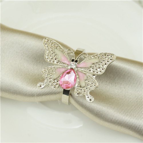 Purple Crystal Butterfly Napkin Ring - view 4