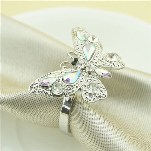 AB Crystal Butterfly Napkin Ring - view 1