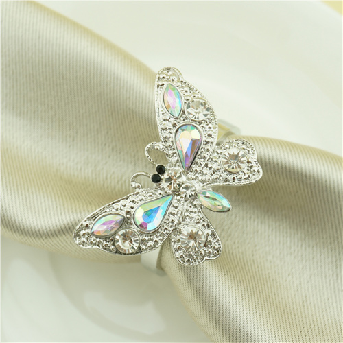 AB Crystal Butterfly Napkin Ring - view 2