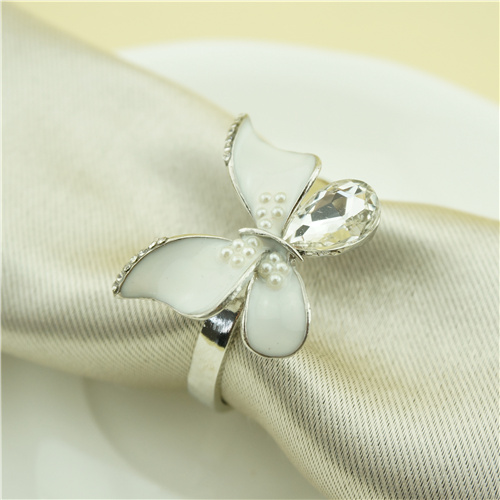 Enamel & Crystal Butterfly Napkin Ring