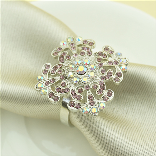 Filigree Rhinestone Snowflake Napkin Ring - view 1