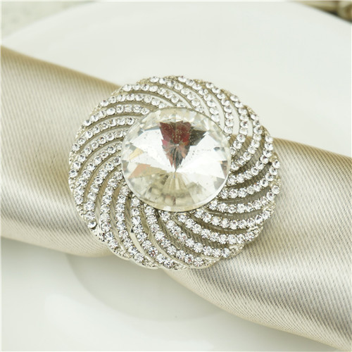Gold Pinwheel Crystal Napkin Ring - view 3