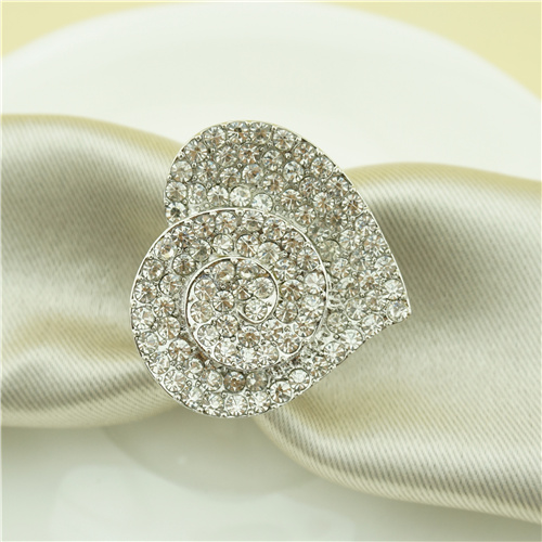 Pavé Crystal Swirl Napkin Ring - view 1