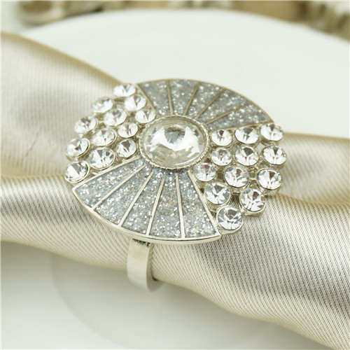 Art Deco Crystal Fan Napkin Ring - view 2