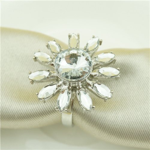 Crystal Daisy Napkin Ring - view 1