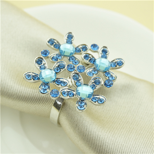 Blue Crystal Snowflake Napkin Ring - view 1