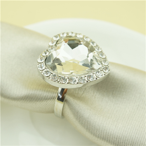 Gold Pink Heart Napkin Ring - view 2