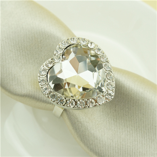 Gold Pink Heart Napkin Ring - view 3