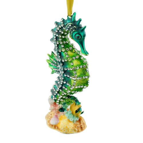 Enamel Seahorse Ornament - view 2