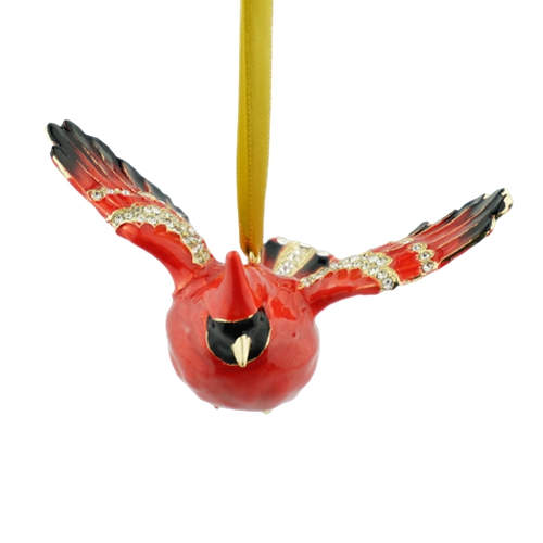 Enamel Flying Cardinal Ornament - view 2